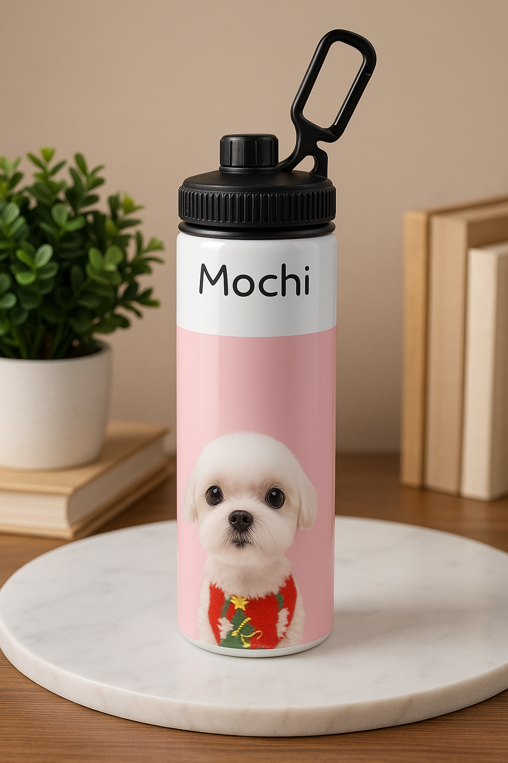 Personalized Custom Pet Tumbler with paw print design