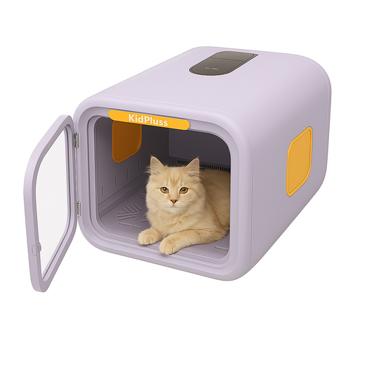 Folded KITPLUS 2.0 Pet Drying Station compact storage in grooming salon