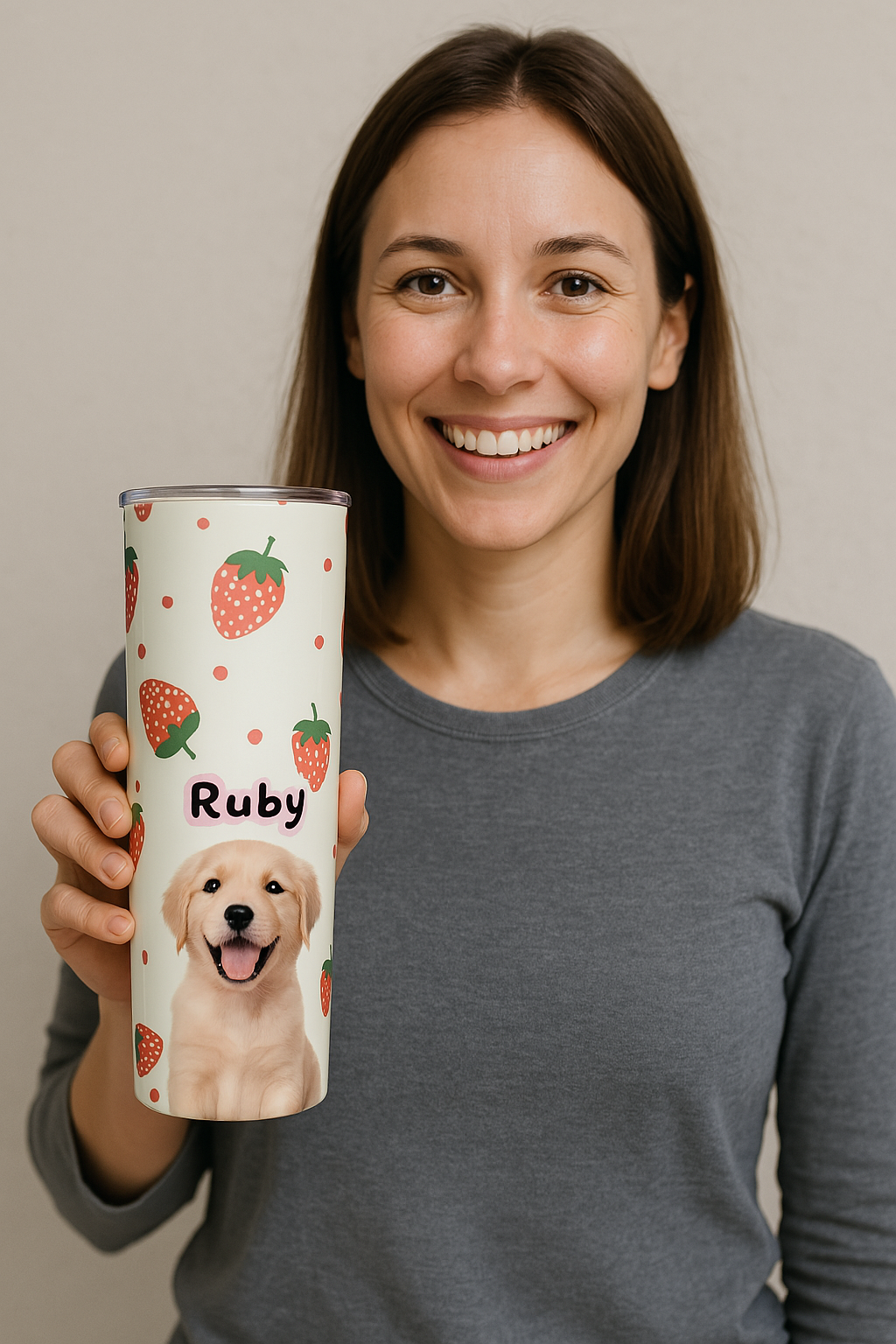 Custom Pet Tumbler with engraved dog name