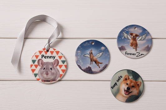 Personalized ceramic gift ornaments for Christmas tree decoration