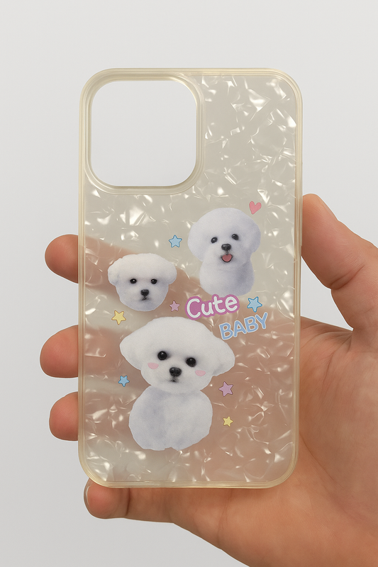 Slim Custom Pet Phone Case with dog and owner names in script