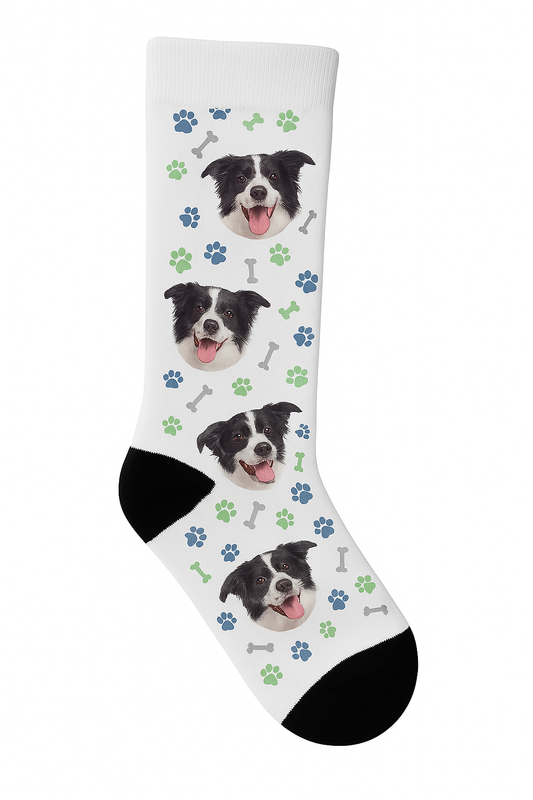 Custom Pet Socks with printed dog face – fun personalized gift