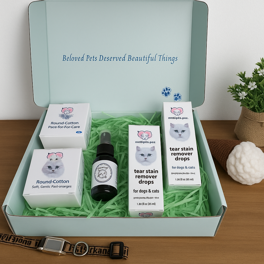 My Cuteness Pet Tear Stain set with cotton pads and fresh lavender